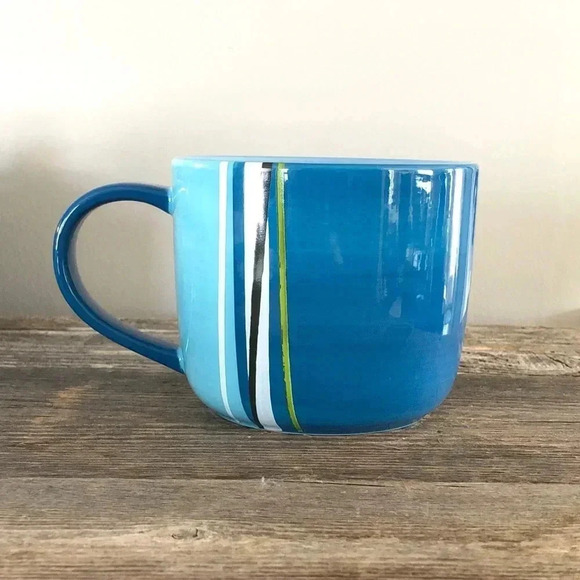 2008 Starbucks Large Blue Ceramic Mug - Picture 3 of 6